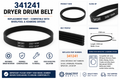 341241 dryer drum belt replacement compatible with Whirlpool and Kenmore dryers