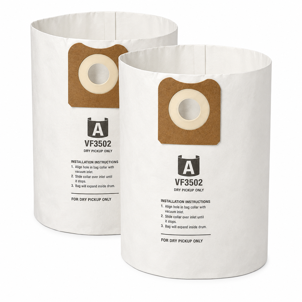 VF3502 replacement filter bags compatible with RIDGID wet dry vacs – 2 pack